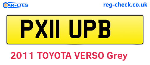 PX11UPB are the vehicle registration plates.