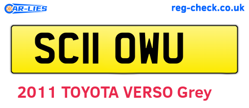 SC11OWU are the vehicle registration plates.