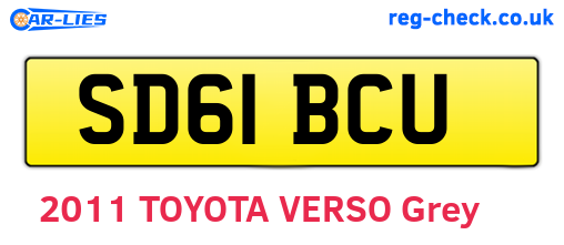 SD61BCU are the vehicle registration plates.