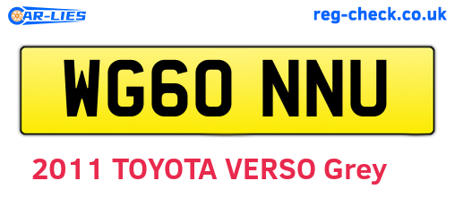 WG60NNU are the vehicle registration plates.