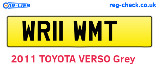 WR11WMT are the vehicle registration plates.