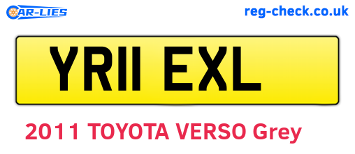 YR11EXL are the vehicle registration plates.