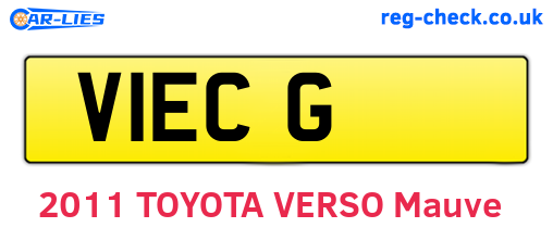 V1ECG are the vehicle registration plates.
