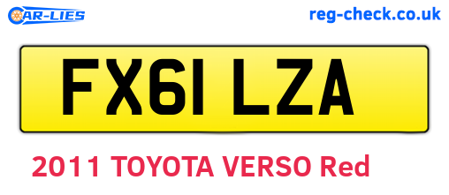 FX61LZA are the vehicle registration plates.