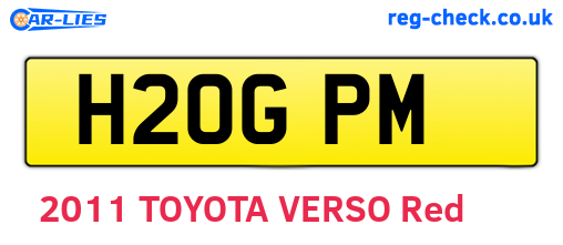 H20GPM are the vehicle registration plates.