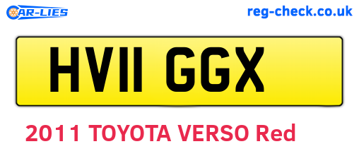 HV11GGX are the vehicle registration plates.