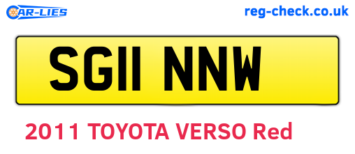 SG11NNW are the vehicle registration plates.
