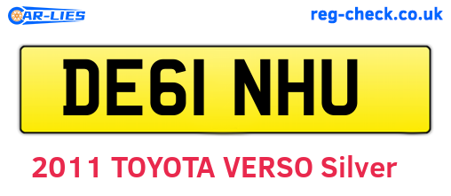 DE61NHU are the vehicle registration plates.