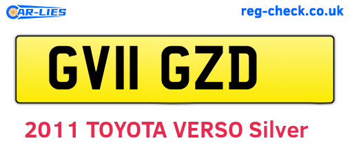 GV11GZD are the vehicle registration plates.