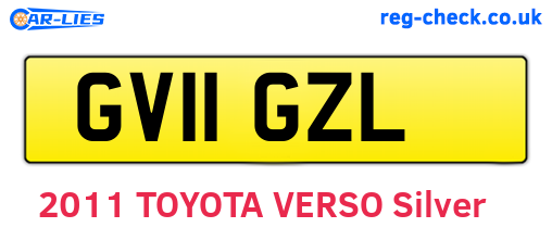 GV11GZL are the vehicle registration plates.