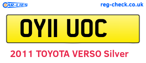 OY11UOC are the vehicle registration plates.