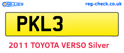 PKL3 are the vehicle registration plates.