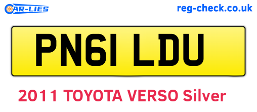PN61LDU are the vehicle registration plates.