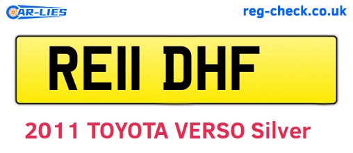 RE11DHF are the vehicle registration plates.