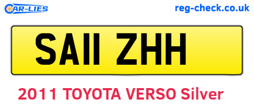 SA11ZHH are the vehicle registration plates.