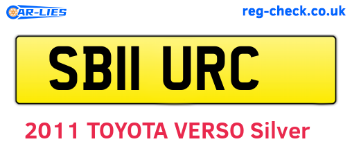 SB11URC are the vehicle registration plates.