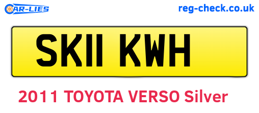 SK11KWH are the vehicle registration plates.