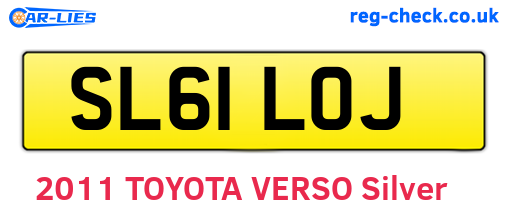 SL61LOJ are the vehicle registration plates.