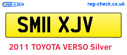 SM11XJV are the vehicle registration plates.