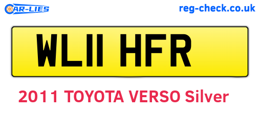 WL11HFR are the vehicle registration plates.