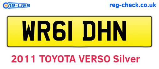 WR61DHN are the vehicle registration plates.