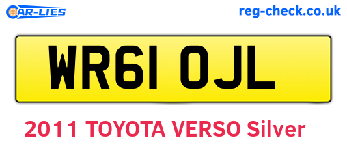WR61OJL are the vehicle registration plates.