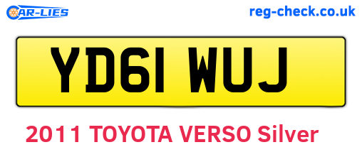 YD61WUJ are the vehicle registration plates.