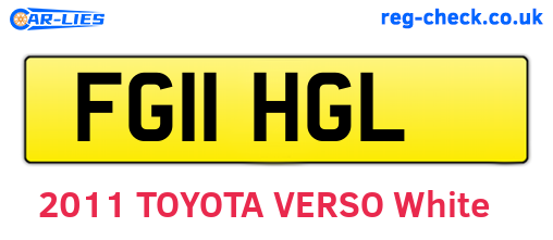 FG11HGL are the vehicle registration plates.