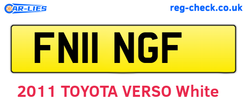 FN11NGF are the vehicle registration plates.