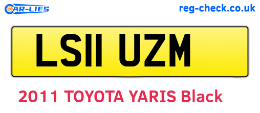 LS11UZM are the vehicle registration plates.