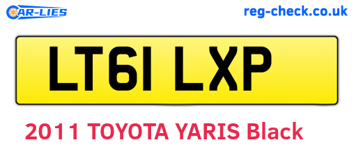 LT61LXP are the vehicle registration plates.