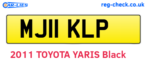 MJ11KLP are the vehicle registration plates.