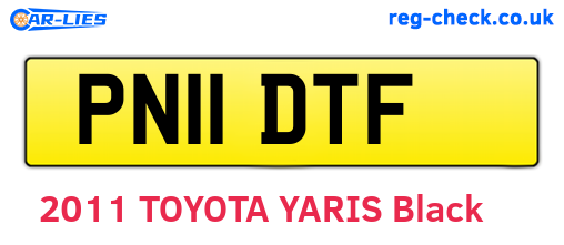 PN11DTF are the vehicle registration plates.