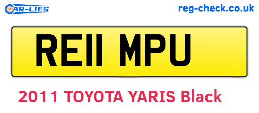 RE11MPU are the vehicle registration plates.