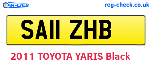 SA11ZHB are the vehicle registration plates.