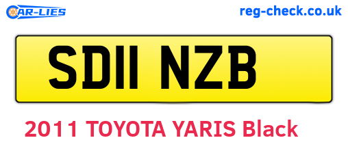 SD11NZB are the vehicle registration plates.