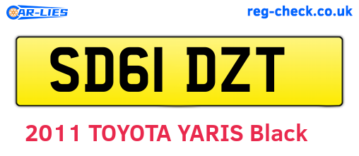 SD61DZT are the vehicle registration plates.