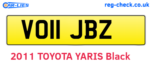VO11JBZ are the vehicle registration plates.