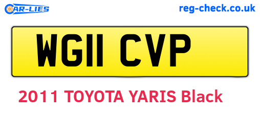 WG11CVP are the vehicle registration plates.