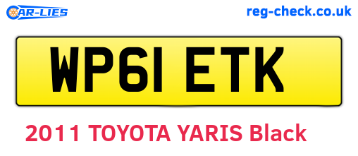 WP61ETK are the vehicle registration plates.