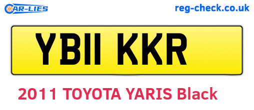 YB11KKR are the vehicle registration plates.
