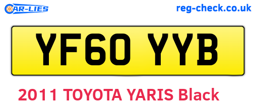 YF60YYB are the vehicle registration plates.