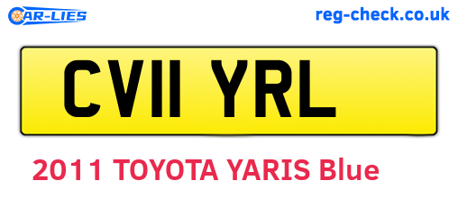 CV11YRL are the vehicle registration plates.