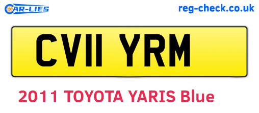 CV11YRM are the vehicle registration plates.