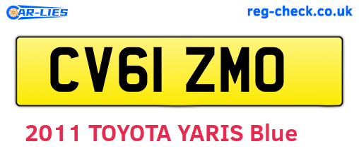 CV61ZMO are the vehicle registration plates.