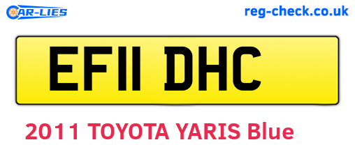 EF11DHC are the vehicle registration plates.