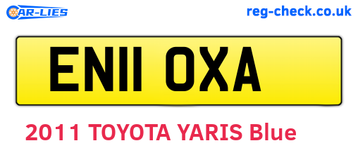EN11OXA are the vehicle registration plates.