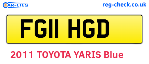 FG11HGD are the vehicle registration plates.