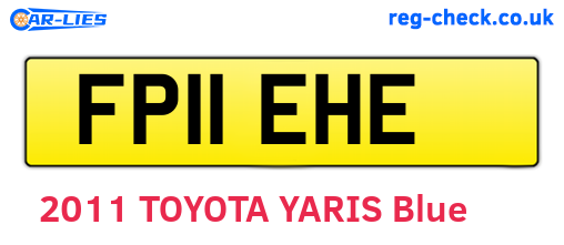 FP11EHE are the vehicle registration plates.