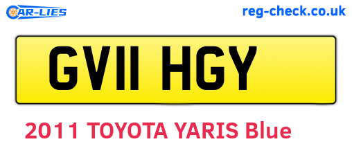GV11HGY are the vehicle registration plates.